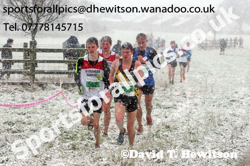 Mens under-20s North Eastern Cross Country, Sedgefield, County Durham. Photo: David T. Hewitson/Sports for All Pics